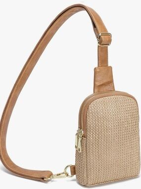 INICAT Small  Bags Tan Crossbody Sling with Adjustable Leather Strap